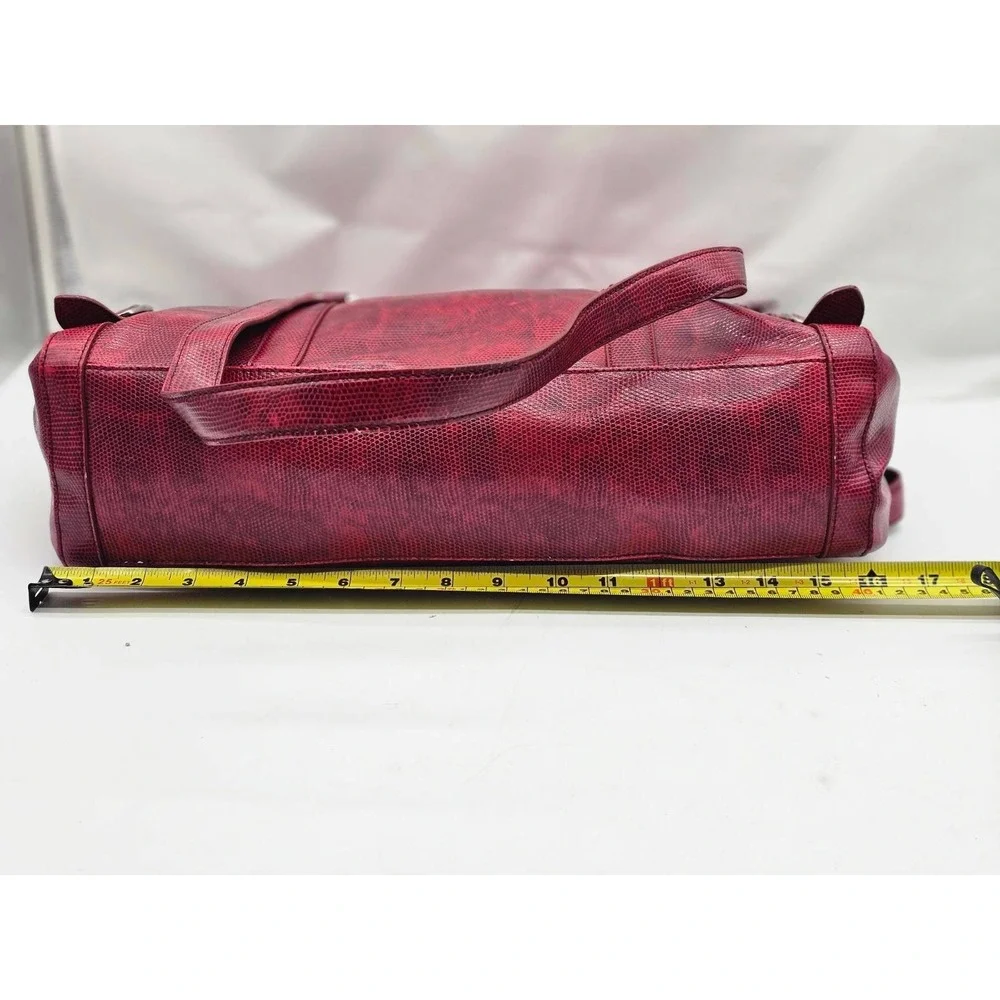 Diane Von Furstenberg DVF Large Shoulder Bag Women's Red Buckle Detail - Picture 6 of 16